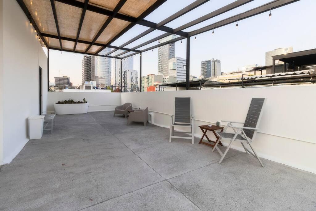 L204 Studio Apt 2Bdrm 1Bath Fits 6 Ac Rooftop Apartment Mexico City Exterior photo